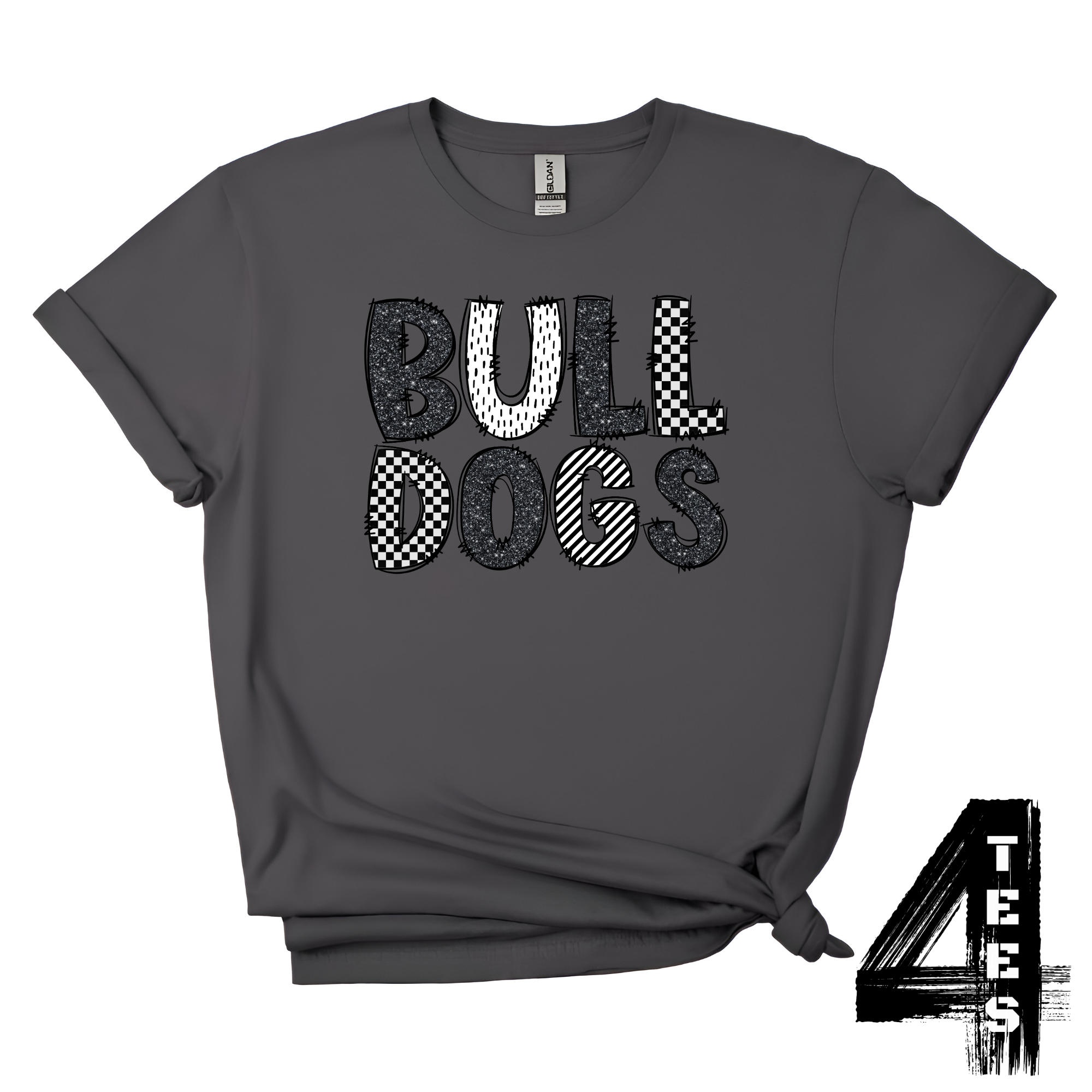 Bulldogs Doodle Letters