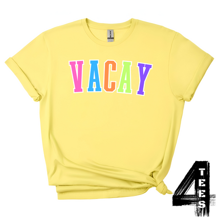 VACAY - Multi-Color Varsity Letters