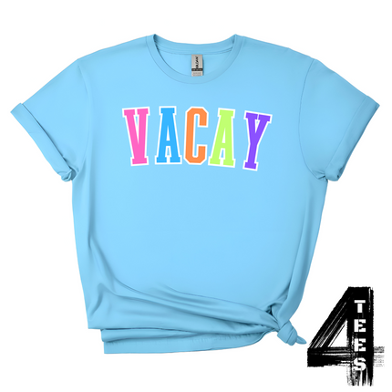 VACAY - Multi-Color Varsity Letters