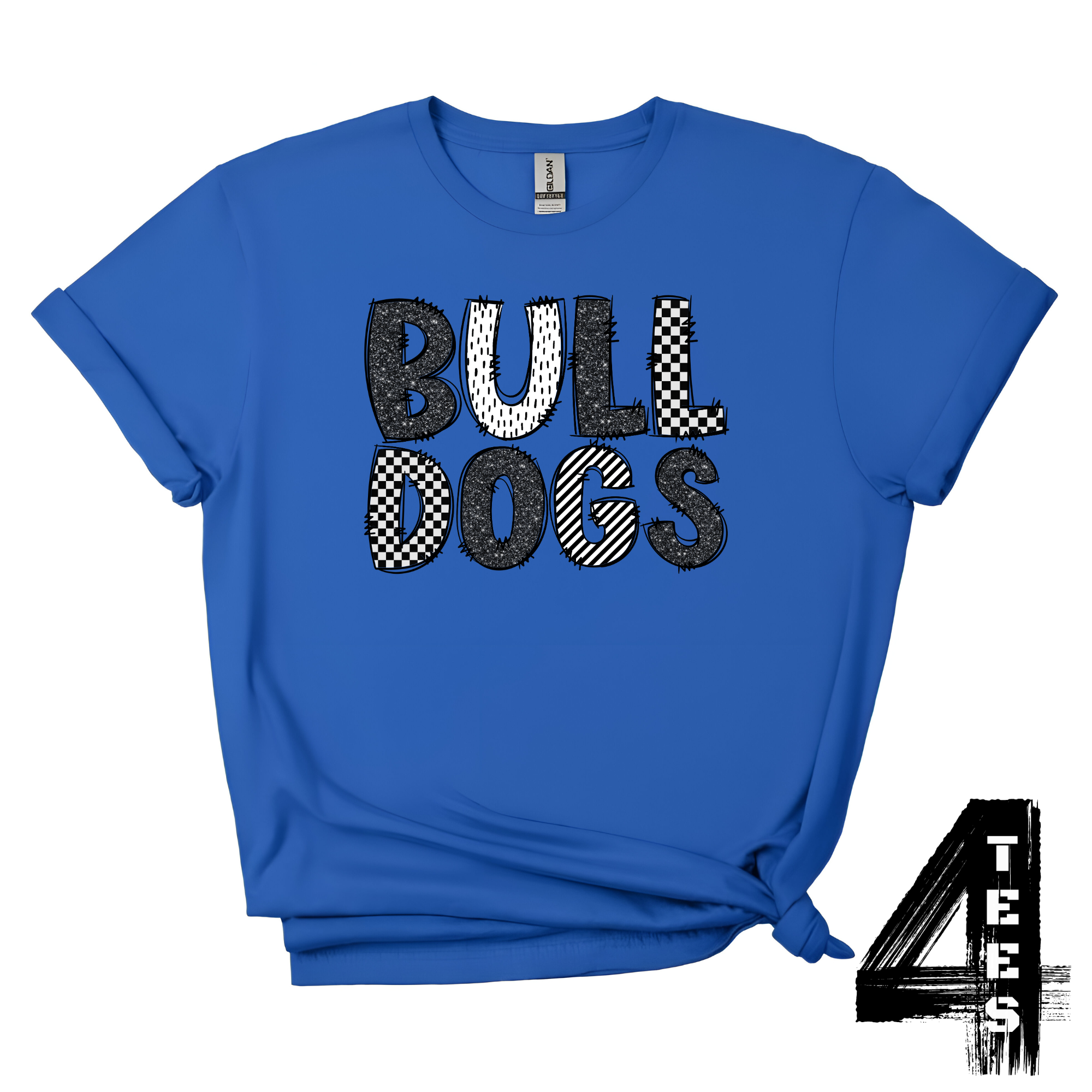 Bulldogs Doodle Letters