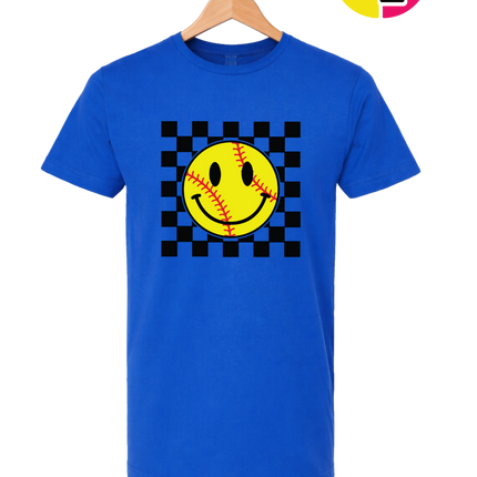 Softball Retro Smiley Face