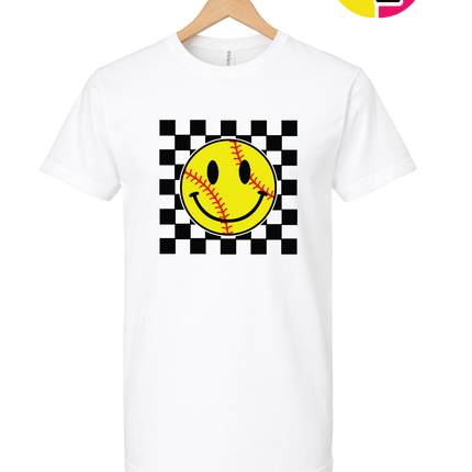 Softball Retro Smiley Face