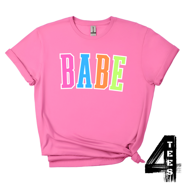 BABE - Multi-Color Varsity Letters