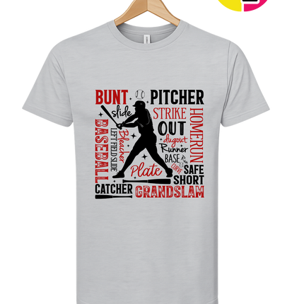 Baseball Terms Typography Design
