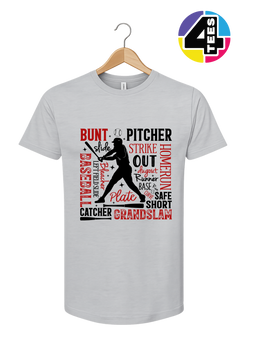 Baseball Terms Typography Design