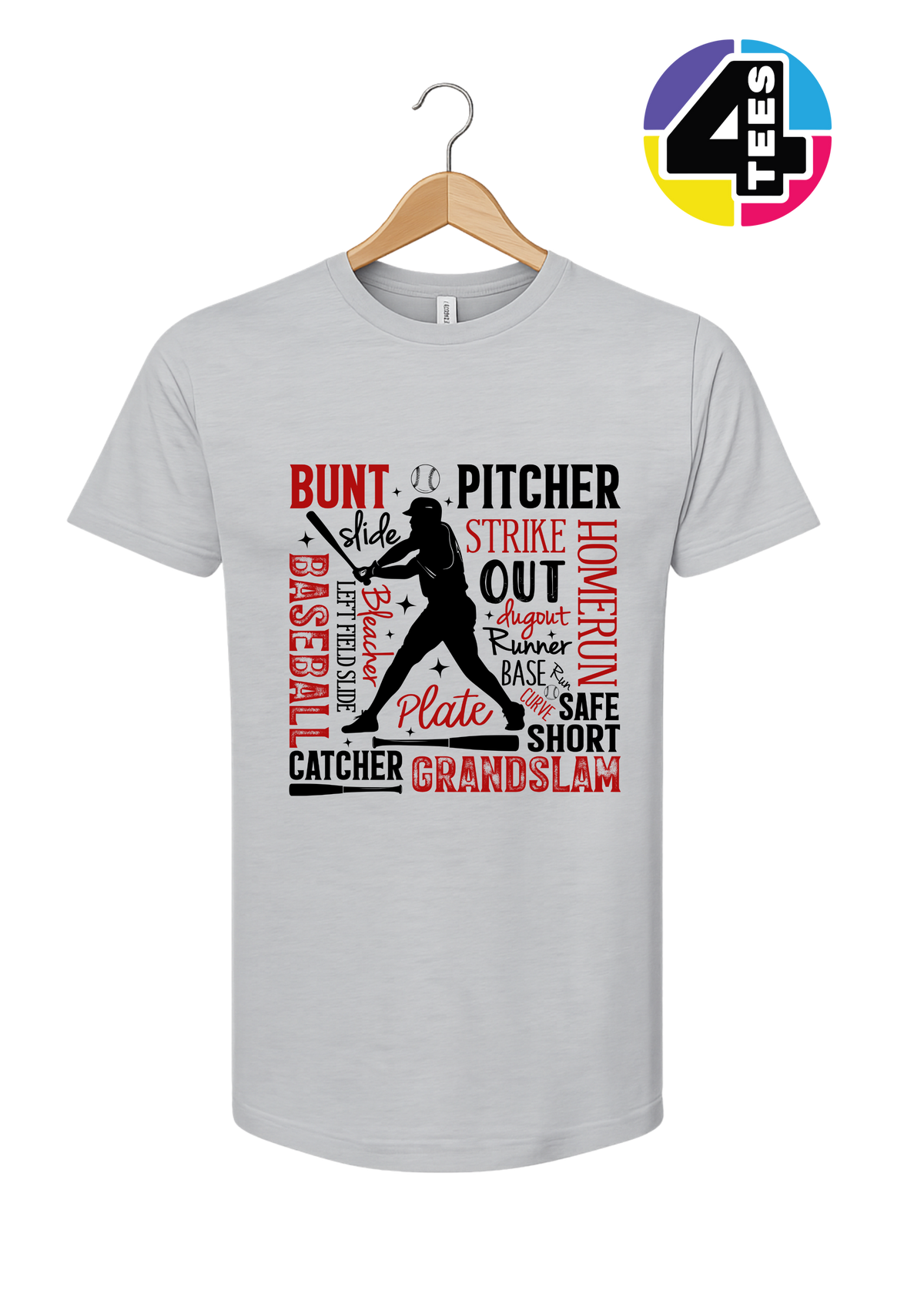 Baseball Terms Typography Design