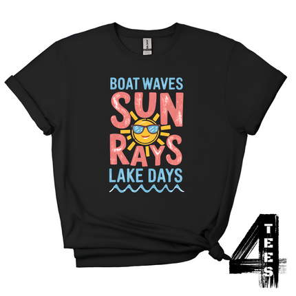 Boat Waves, Sun Rays, Lake Days