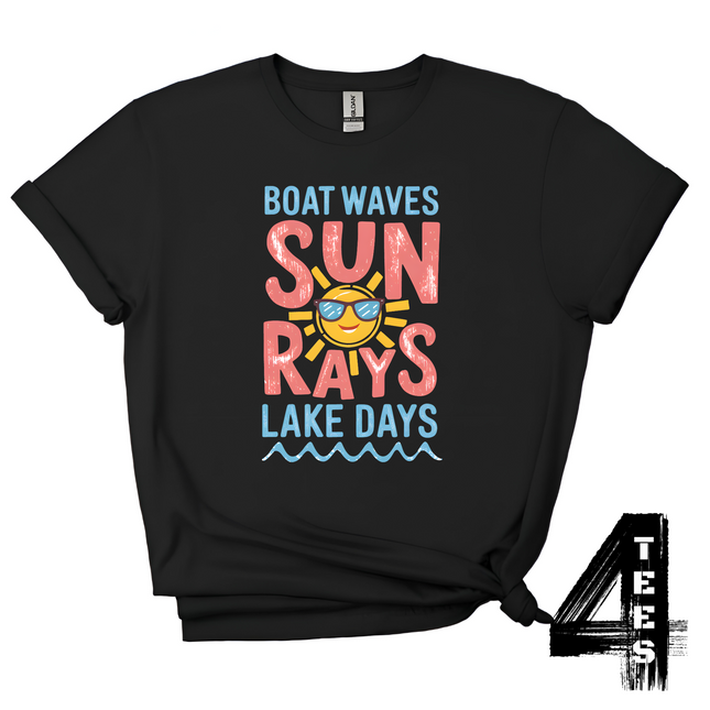 Boat Waves, Sun Rays, Lake Days