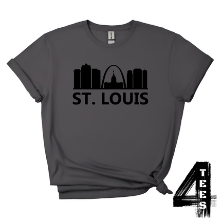 St. Louis Cityscape - black