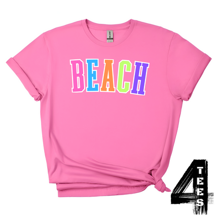 BEACH - Multi-Color Varsity Letters