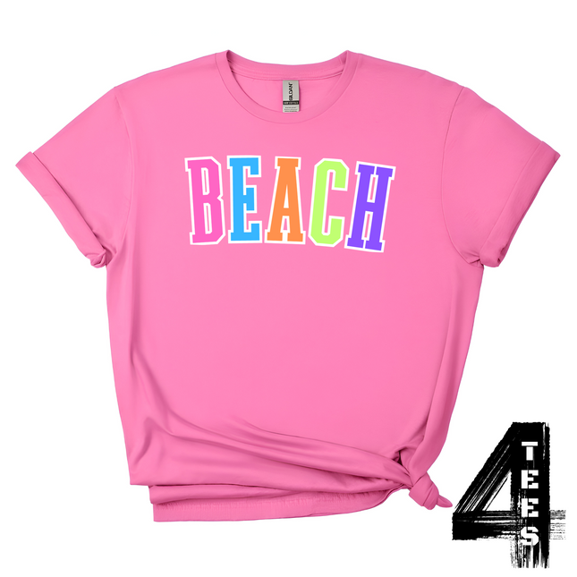 BEACH - Multi-Color Varsity Letters