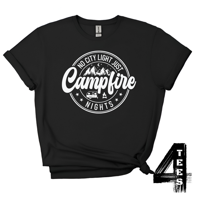 No City Lights Just Campfire Nights Vintage