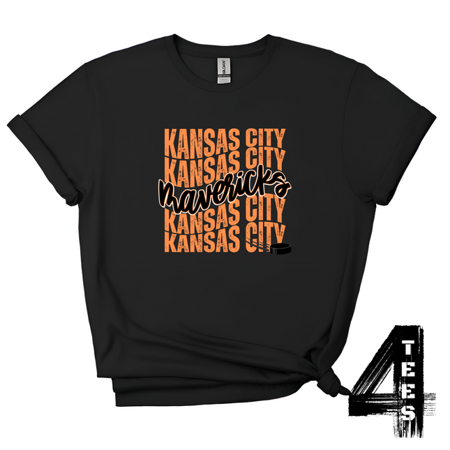 Mavericks Hockey Wavy - Orange
