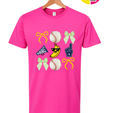 Bananas Baseball Fun Collage Design