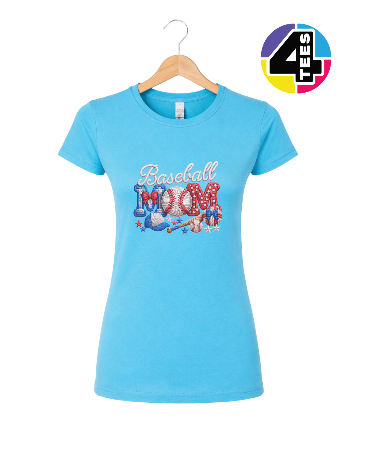 Baseball Mom Faux Yarn Women's Tee