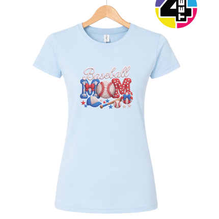 Baseball Mom Faux Yarn Women's Tee