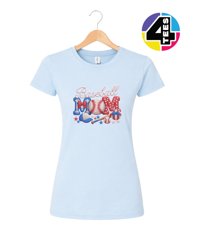 Baseball Mom Faux Yarn Women's Tee