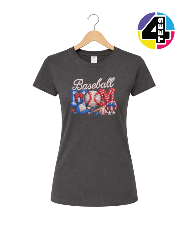 Baseball Mom Faux Yarn Women's Tee