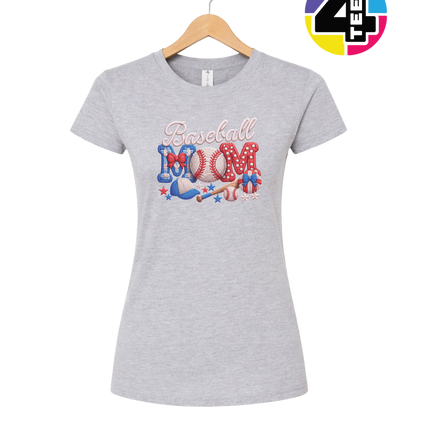 Baseball Mom Faux Yarn Women's Tee