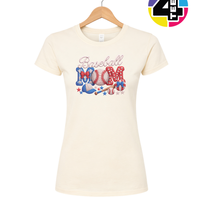 Baseball Mom Faux Yarn Women's Tee