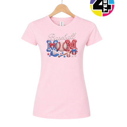 Baseball Mom Faux Yarn Women's Tee