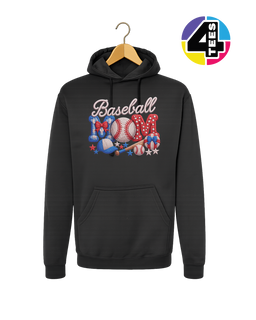 Baseball Mom Faux Yarn Hoodie