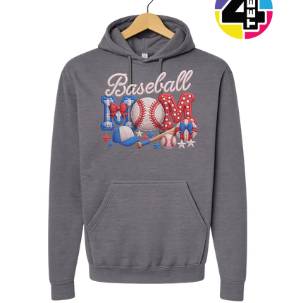 Baseball Mom Faux Yarn Hoodie