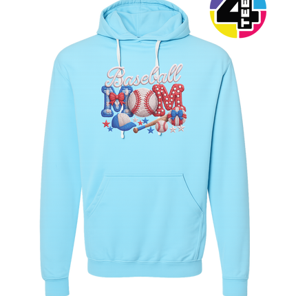 Baseball Mom Faux Yarn Hoodie