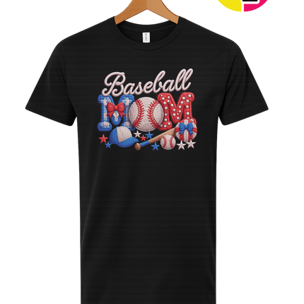 Baseball Mom Faux Yarn Tee