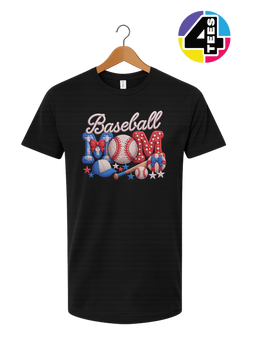 Baseball Mom Faux Yarn Tee