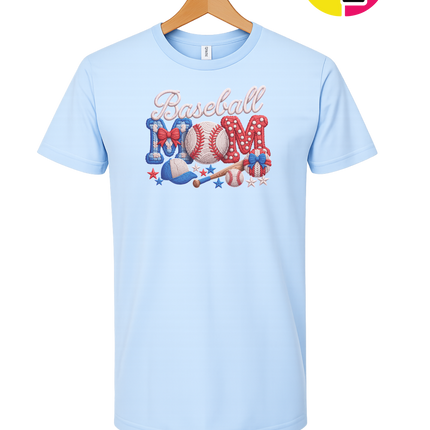 Baseball Mom Faux Yarn Tee