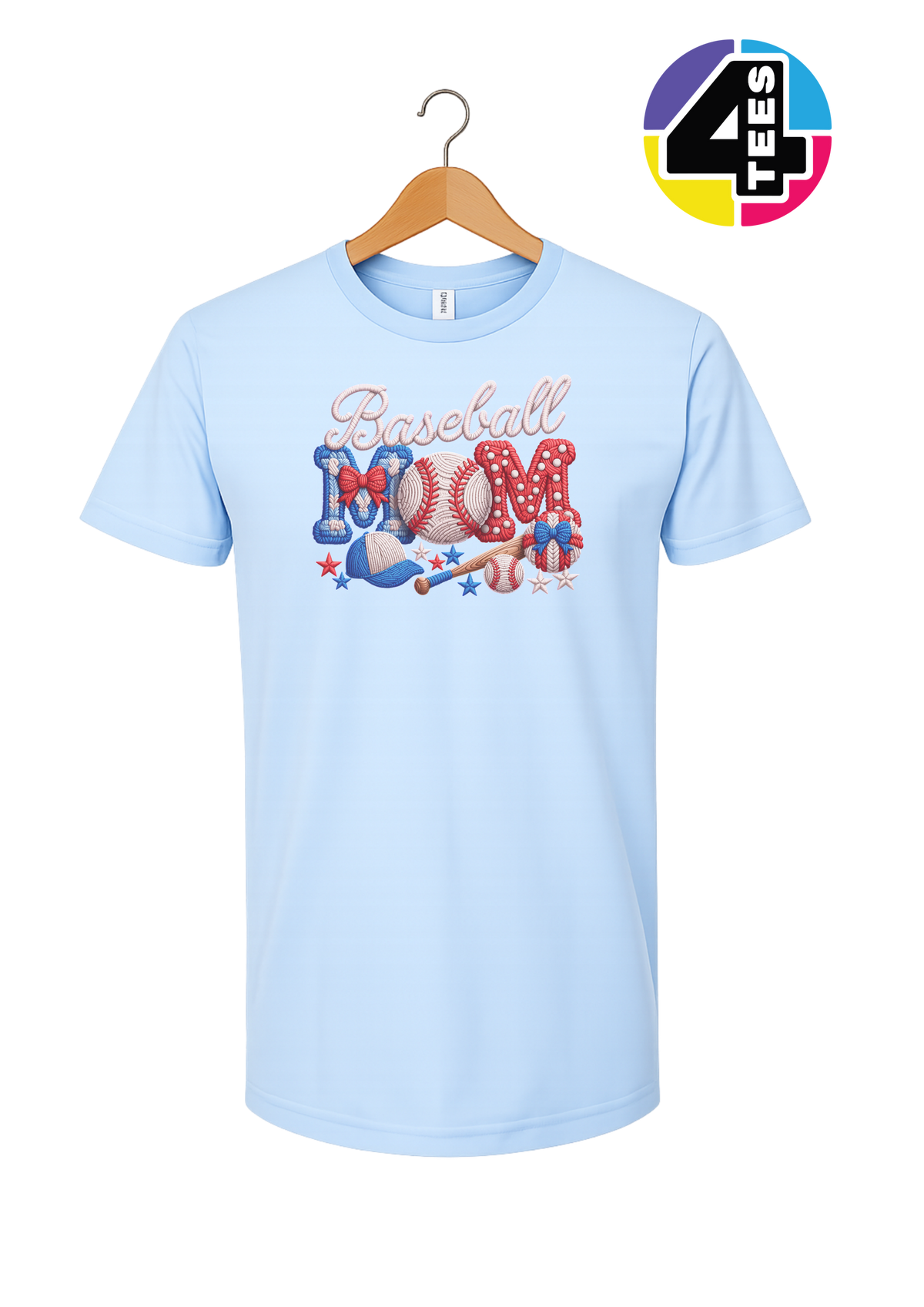 Baseball Mom Faux Yarn Tee