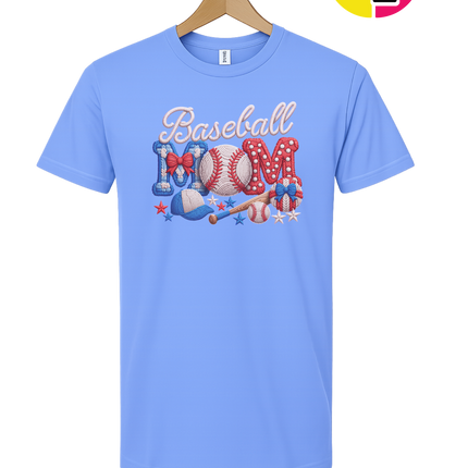 Baseball Mom Faux Yarn Tee
