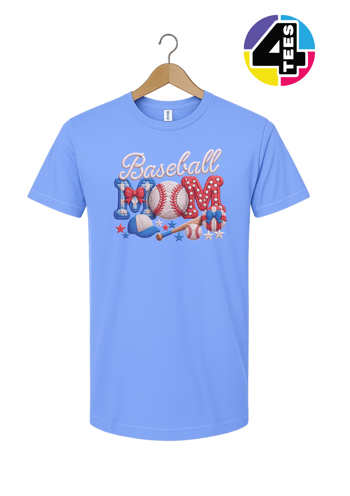 Baseball Mom Faux Yarn Tee