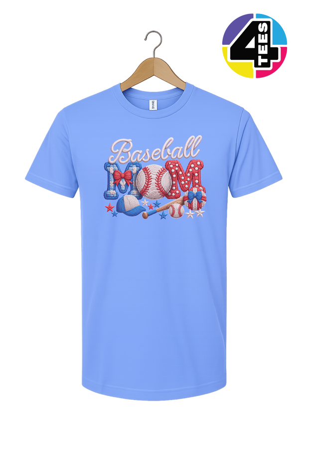 Baseball Mom Faux Yarn Tee