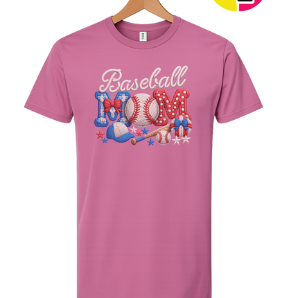 Baseball Mom Faux Yarn Tee