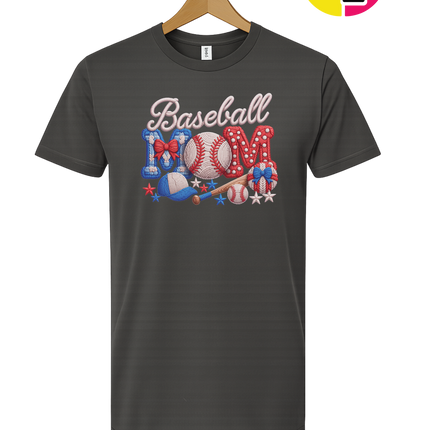 Baseball Mom Faux Yarn Tee