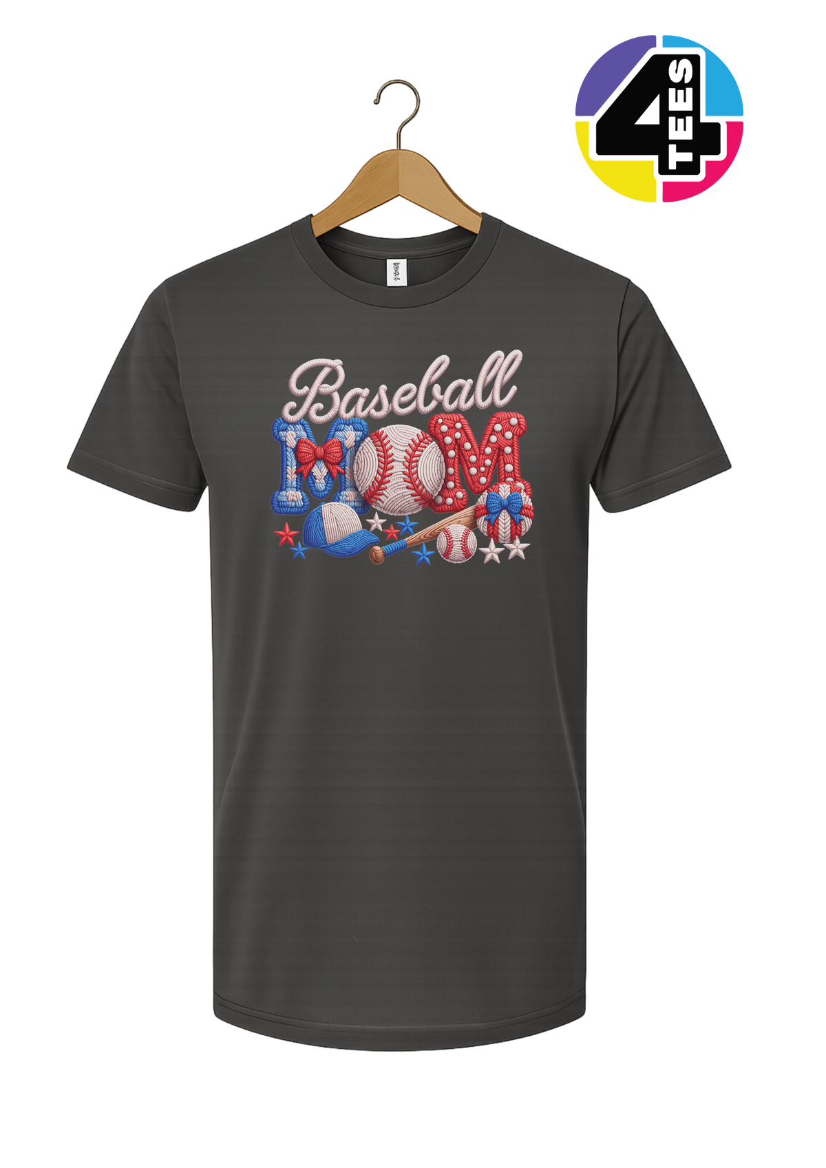 Baseball Mom Faux Yarn Tee