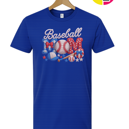 Baseball Mom Faux Yarn Tee