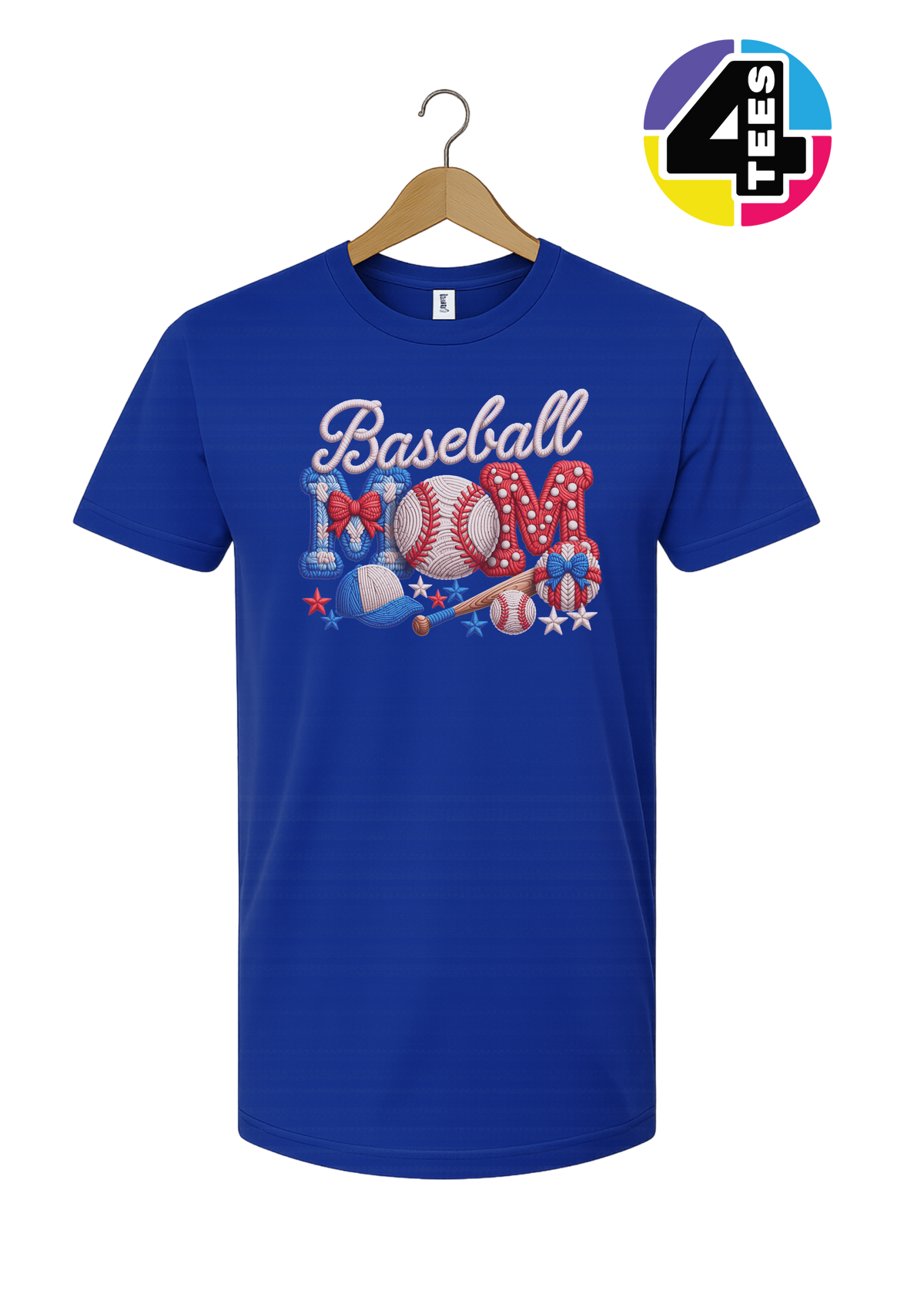 Baseball Mom Faux Yarn Tee