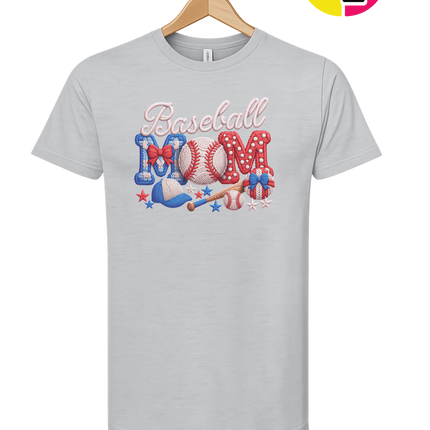 Baseball Mom Faux Yarn Tee