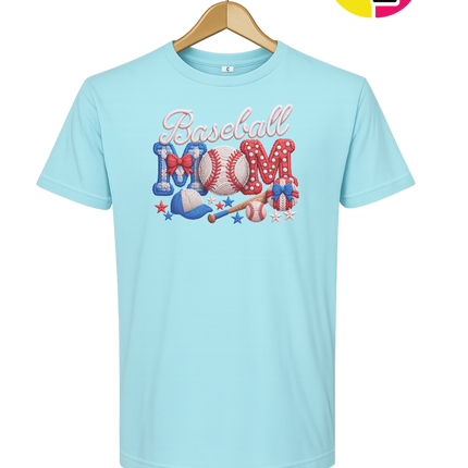Baseball Mom Faux Yarn Tee
