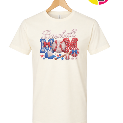 Baseball Mom Faux Yarn Tee