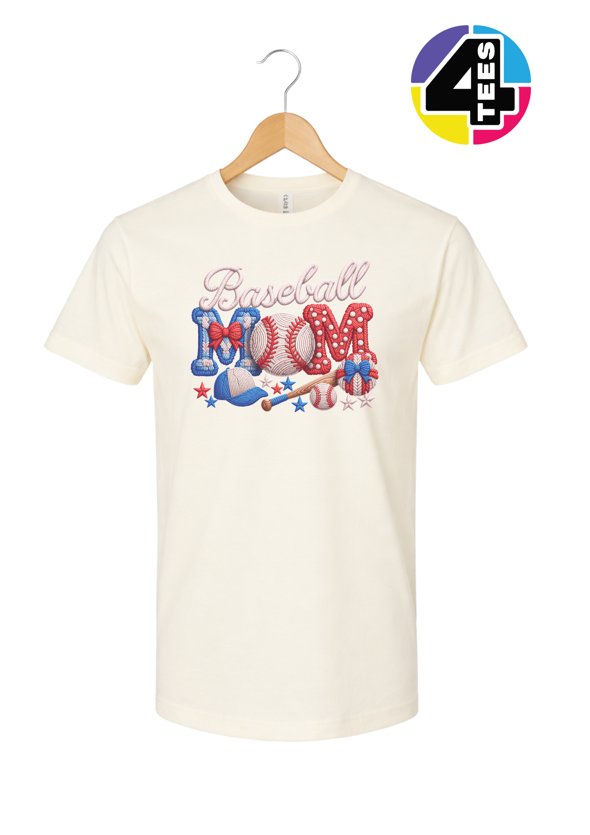 Baseball Mom Faux Yarn Tee