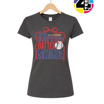 Hey Batter Batter Swing Bow Vibes Women's Tee