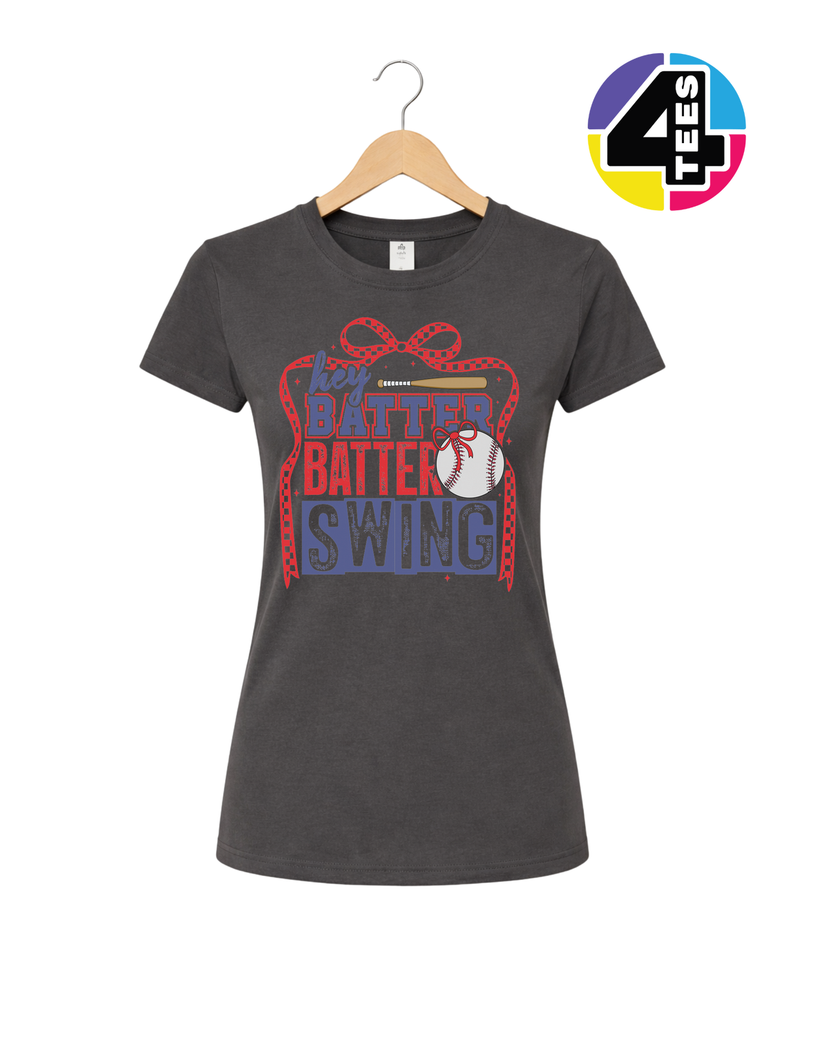 Hey Batter Batter Swing Bow Vibes Women's Tee