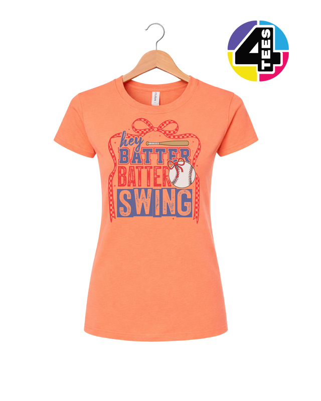 Hey Batter Batter Swing Bow Vibes Women's Tee