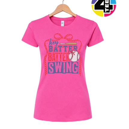 Hey Batter Batter Swing Bow Vibes Women's Tee