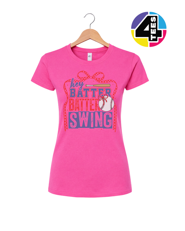Hey Batter Batter Swing Bow Vibes Women's Tee