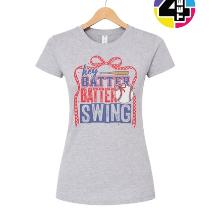 Hey Batter Batter Swing Bow Vibes Women's Tee